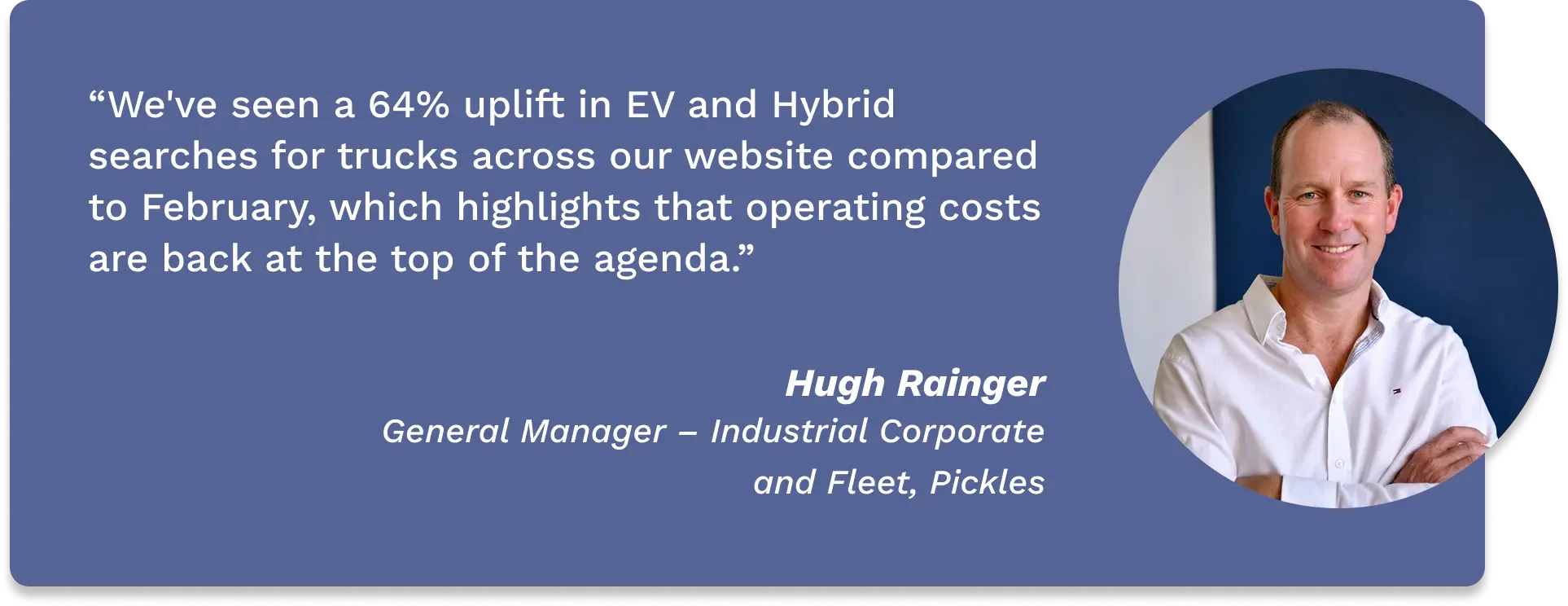 A quote from Hugh Rainger
