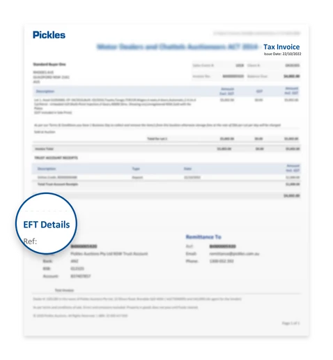 Where to find our new EFT details?