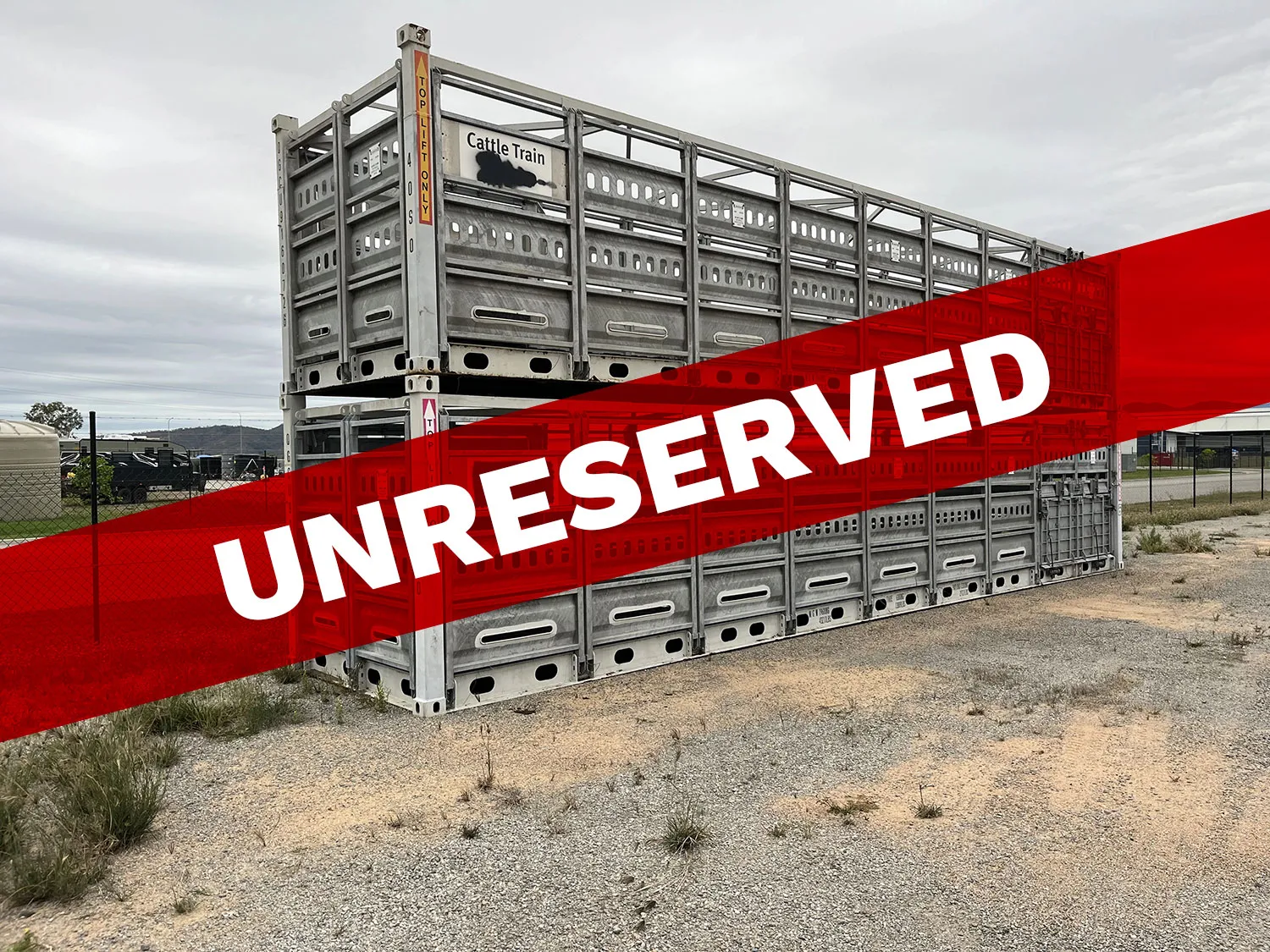 Unreserved 40ft Rail-Wagon Container Stock Crate