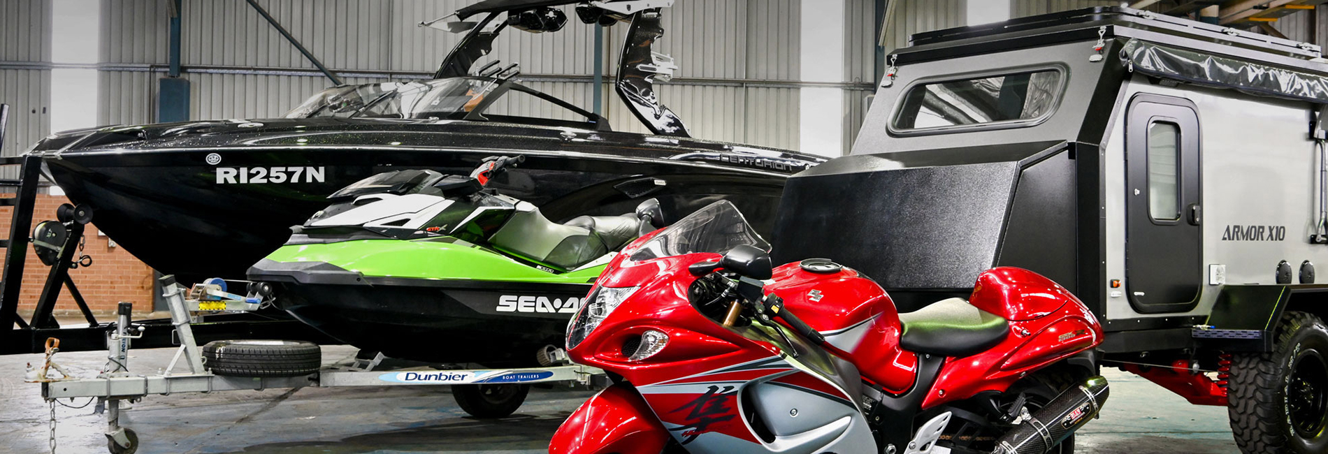 Boats, bikes & caravan