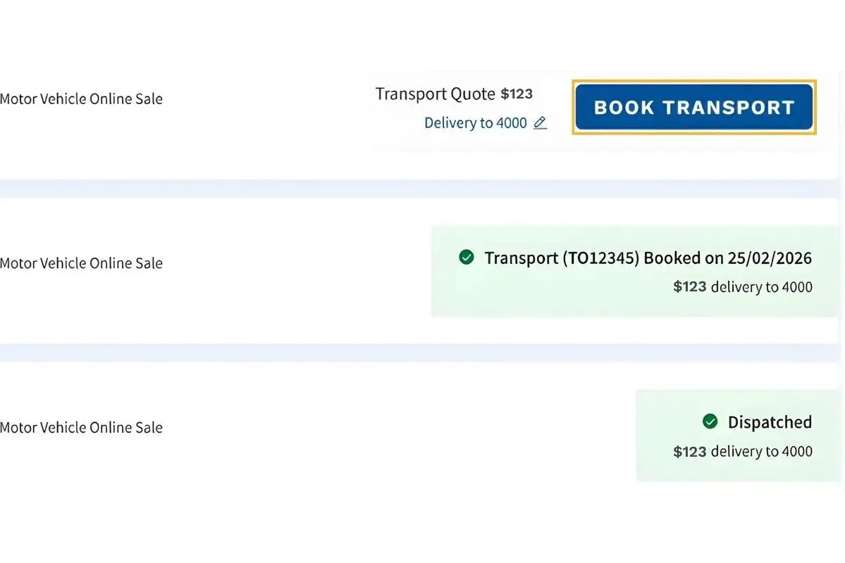 Transport - Book transport after purchase